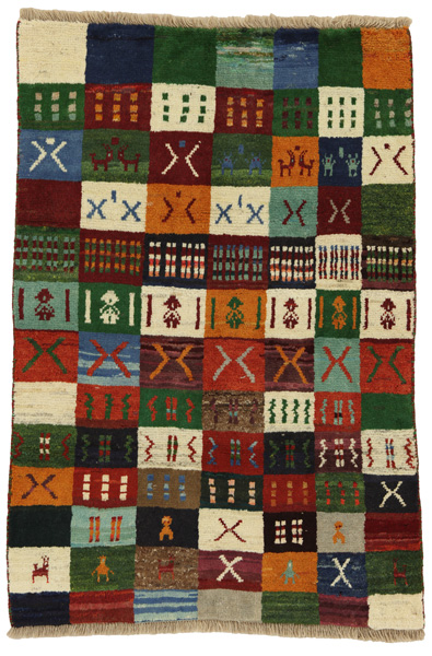 Gabbeh - Bakhtiari Persian Carpet 140x94