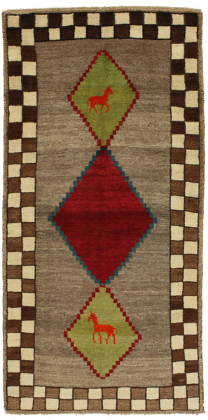 Gabbeh - Qashqai Persian Carpet 255x125